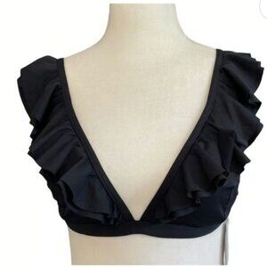 Michael Kors Ruffle Shoulder Plunge Neck Bikini